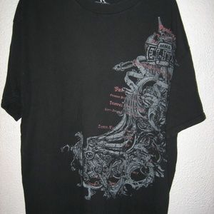 MMA ELITE Liddell Black/Gray Graphic T-shirt, XL